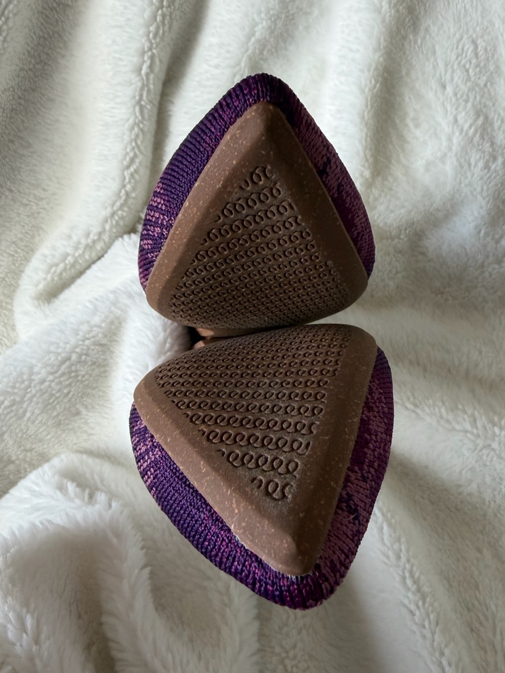 Rothy's The Point II Flats Purple Plaid Pointed Toe Knit Ballet Flat EUC Size 9 - Picture 5 of 11